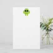Formele Atire Green Android Robot Briefpapier (Staand voorkant)