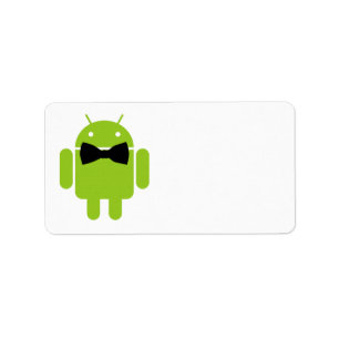 Formele Atire Green Android Robot Etiket