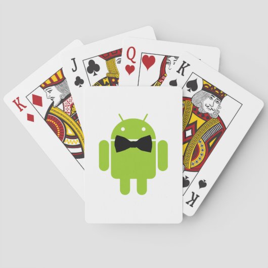 Formele Atire Green Android Robot Pokerkaarten (Achterkant)