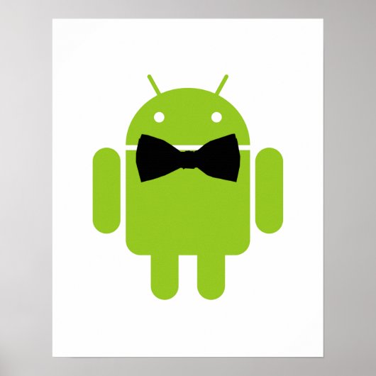 Formele Atire Green Android Robot Poster (Voorkant)