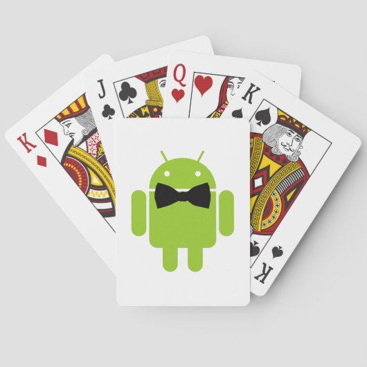 Formele Atire Green Android Robot Speelkaarten (Achterkant)