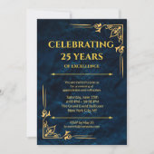 formele bedrijfsevenement uitnodiging Navy Blue &  (Voorkant)