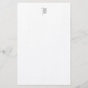 Formele bewerkbare monogram linnenstationery briefpapier