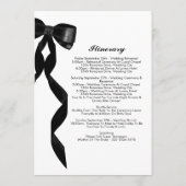 Formele Black Bow Ribbon Elegante Trouwroute Programma (Achterkant)