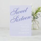 Formele Blauwe Zoete 16 Uitnodigingen (Staand voorkant)