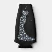 Formele Bling Lady in jurk - Flessenkoeler Flesjeskoeler (Voorkant)