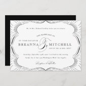 Formele bloederij Elegant Wedding Uitnodiging (Voorkant / Achterkant)