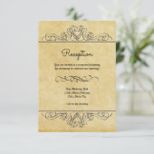 Formele bloemrijke tooi - Uitnodiging voor de rece (Staand voorkant)