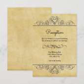 Formele bloemrijke tooi - Uitnodiging voor de rece (Voorkant / Achterkant)