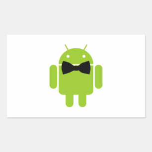 Formele bow Android Robot Rechthoekige Sticker