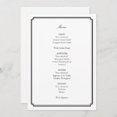 Formele bruiloft menu (Voorkant / Achterkant)