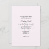 Formele bruiloft Monogram Bride Ouders Roze II Kaart (Voorkant / Achterkant)