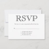 Formele bruiloft RSVP (Voorkant)