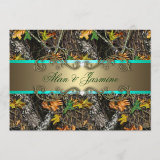 Formele Camo Wedding Invitations 5x7 Kaart