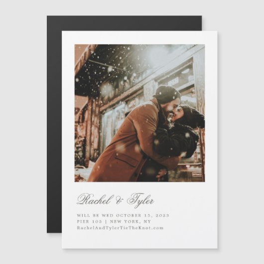 Formele Captie Engagement Save the Date (Voorkant / Achterkant)