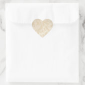 Formele champagne goud Damask bruiloft Hart Sticker (Tas)
