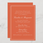 Formele Classic Warm Sinaasappel Script Elegant We Kaart (Voorkant / Achterkant)