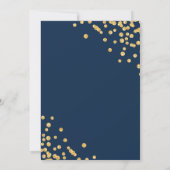 Formele Corporate Gala Gold Glitter Confetti Navy Kaart (Achterkant)