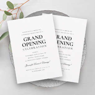 Formele Corporate Grand Opening Zwart & Wit Kaart