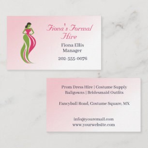 Formele Draag Ballgown Huur Verhuur Visitekaartje