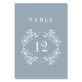 Formele Dusty Blue Monogram bruiloft Kaart (Voorkant)