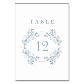 Formele  Dusty Blue Monogram bruiloft Kaart (Voorkant)
