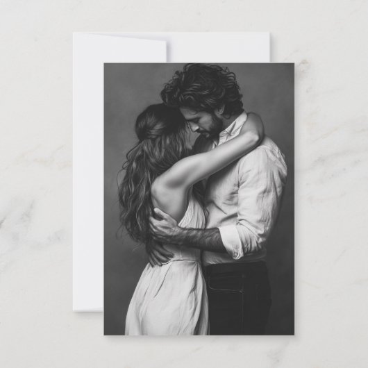 Formele eenvoudige boog bruiloft bedankkaart (Achterkant)