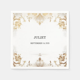 Formele Eenvoudige Klassieke Witte Bruidsdouche Servet