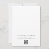 Formele Eenvoudige QR Code Agenda Save The Date (Achterkant)