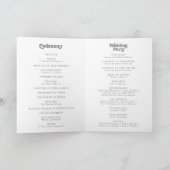 Formele Eenvoudige We Do Gevouwen Trouwkaart Programma (Binnen)