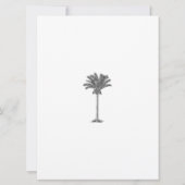 Formele Elegant Palm Tree Tropical Island Wedding Kaart (Achterkant)