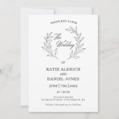 Formele elegante bladzijden zwarte witte QR-code b Kaart (Voorkant)