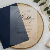 Formele Elegante Kalligrafie Tuxedo De Bruiloft Acryl Uitnodigingen