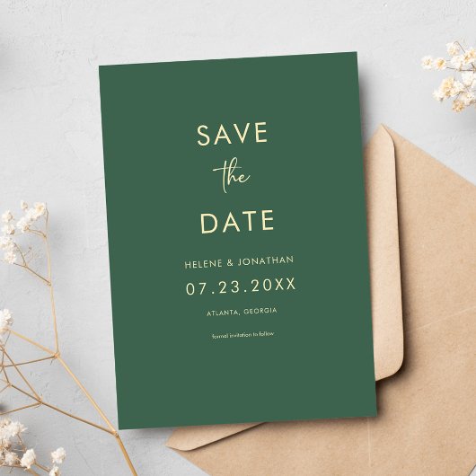 Formele Elegante Minimalistische Moderne Bruiloft Save The Date