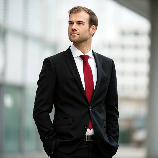 Formele elegante rode effen kleur stropdas