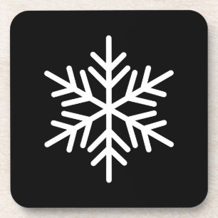 Formele elegante witte Scandinavische sneeuwvlok o Bier Onderzetter