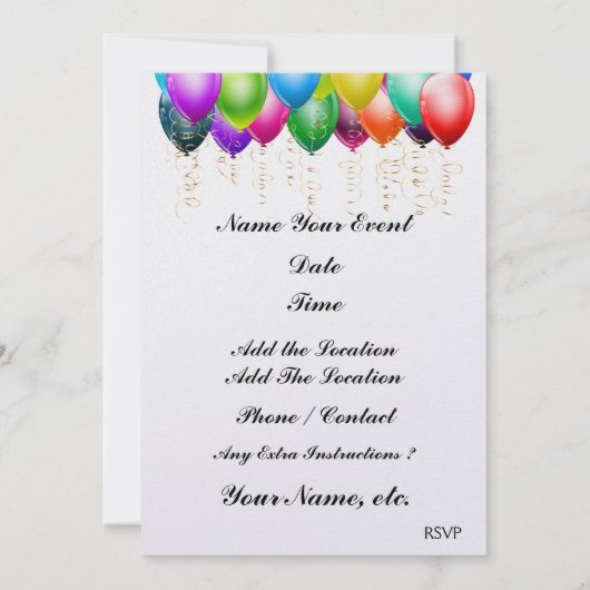 Formele en leuke uitnodiging (Achterkant)