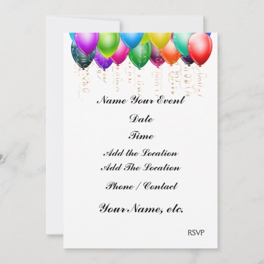 Formele en Leuke Uitnodiging #3 (Achterkant)