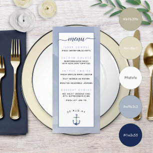 Formele Evenement #Wedding #Nautical Blauwe Waterv Menu