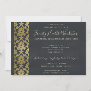FORMELE FAUX GOLD NAVY DAMASK WORKSHOP EVAL KAART