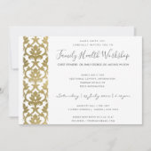 FORMELE FAUX GOLD WHITE DAMASK WORKSHOP EVAL KAART (Voorkant)