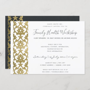FORMELE FAUX GOLD WHITE DAMASK WORKSHOP EVAL KAART