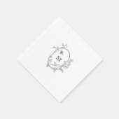 Formele Floral Crest Monogram Weddenschap Servet (Hoek)