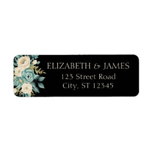 Formele Floral Gepersonaliseerde Retour Adres Labe Etiket