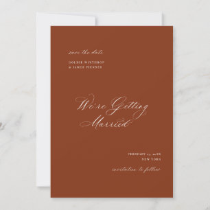 Formele foto Bewaar de datum Verloving bruiloft Ka Save The Date