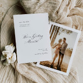 Formele foto save the date trouwkaart