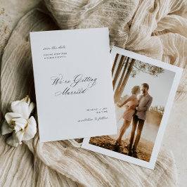 Formele foto save the date trouwkaart