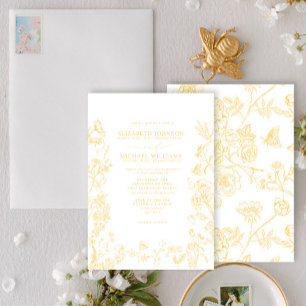 Formele Gouden Chinoiserie Victoriaans Bloemen Huw Kaart