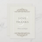 Formele Gouden Sparkle  Elegantie Bedankkaart (Voorkant / Achterkant)