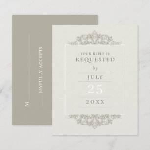Formele goudsparkle legance Wedding RSVP Kaartje